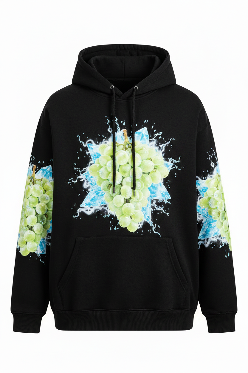 Flavourade Black Hoodie Wicked White Grape