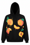 Flavourade Black Hoodie Mango Peach