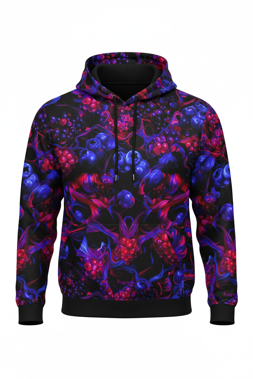 Flavourade Black Hoodie Triple Berry